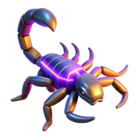 Cybernetic Scorpion in a Three Dimensional Render of Futuristic Design png