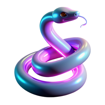 neon orm i en tre dimensionell framställa med lysande skalor och dynamisk rörelse png