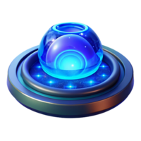 Glowing Orb Futuristic Sci-Fi Design A dynamic depiction of an orb glowing with futuristic energy, capturing the essence of sci-fi design. png