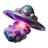 Spaceship Cosmic Cloud Burst in a Futuristic Three Dimensional Scene of Adventure png