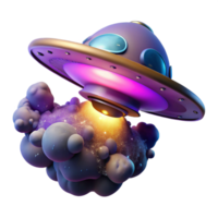 Cosmic Craft Spacecraft and Nebula - A futuristic depiction of a spacecraft navigating through a cosmic nebula blending advanced technology with celestial elements png