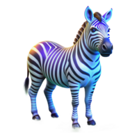 Striped Equine 3D Render - A majestic 3D render of a striped equine capturing its regal presence and graceful movement png