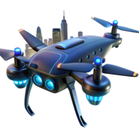 Advanced Drone Technology in a Futuristic Three Dimensional Scene of Innovation png