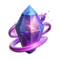 Glowing Crystal Orb A luminous 3D depiction of a crystal orb, highlighting its glowing features and enchanting presence. png