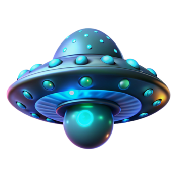 brilhando nave espacial ilustração dentro uma futurista três dimensional cena png