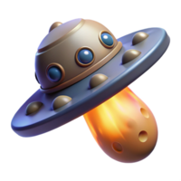Spaceship 3D Render Cosmic Flight - A dynamic 3D render of a spaceship in cosmic flight capturing the essence of space exploration and advanced technology png