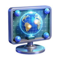 Global Network Visualization A dynamic depiction of a world navigating global networks, capturing the essence of connectivity in a digital world. png