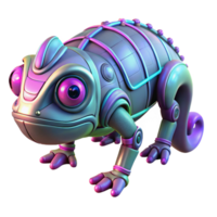 Cybernetic Chameleon Robot Reptile A futuristic chameleon crafted as a robot reptile, navigating the digital jungle with precision. png