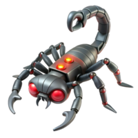 Robotic Scorpion 3D Model A detailed 3D model of a robotic scorpion, showcasing its mechanical design and futuristic features. png