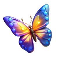 Glowing Butterfly Lamp in a Mesmerizing Three Dimensional Scene of Illumination png