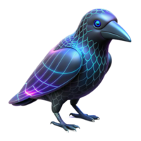 Cybernetic Avian Three Dimensional Render in a Futuristic Scene of Design png