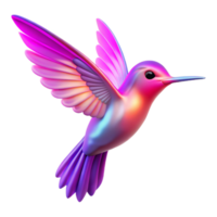 Vibrant Hummingbird Illustration A radiant depiction of a hummingbird navigating a world of illustrations, its feathers glowing with vibrant colors in a digital world. png
