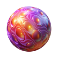 Abstract Sphere 3D Render A conceptual 3D depiction of an abstract sphere, focusing on vibrant colors and luminescent elements. png