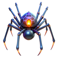 Cybernetic Spider 3D Render A futuristic 3D depiction of a cybernetic spider, showcasing its advanced mechanical design and technological features. png