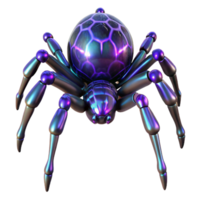 Cybernetic Arachnid 3D Render A futuristic arachnid brought to life in a stunning three-dimensional render, showcasing advanced design. png