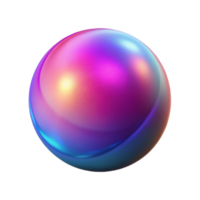 Iridescent Sphere Gradient, Abstract Art in a Creative Three Dimensional Scene of Design png