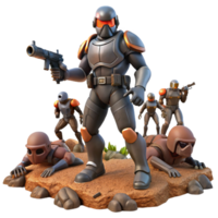 Combat Soldiers in Desert Setting - A dynamic depiction of soldiers in a desert setting capturing the essence of historical elements and intense action png