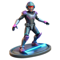 Future Boy on Hoverboard A dynamic depiction of a boy navigating a world of hoverboards, capturing the essence of innovation in a digital world. png