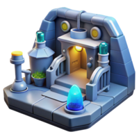 Futuristic Secret Underground Base - A dynamic depiction of a futuristic secret underground base blending advanced technology with hidden elements png