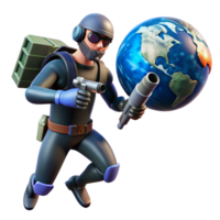 Planet Defender Action Adventure in a Dynamic Three Dimensional Scene of Exploration png