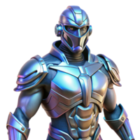Futuristic Armored Combatant with Advanced Mechanics and Dynamic Design png