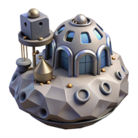 Lunar Habitat Futuristic Moon Base Design A visionary depiction of a habitat crafted for the lunar landscape, capturing the essence of space exploration in a digital world. png