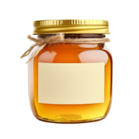 Glass jar filled with golden honey and tied with rustic twine symbolizing sweetness and the natural richness of pure nectar png