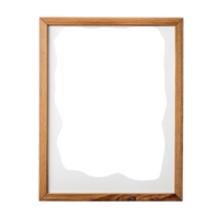 Empty wooden picture frame with a natural finish and clean edges represents creativity potential and the blank space waiting to be filled with memories png