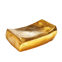 Heavy gold bar with a smooth polished surface symbolizing wealth and the enduring value of precious metals png