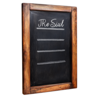 Wooden chalkboard with an elegant frame providing a perfect backdrop for writing messages or creating png