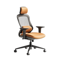 Ergonomic office chair with a modern design and comfortable padding provides excellent support for long working hours png