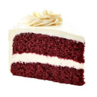 Rich red velvet cake with layers of cream cheese frosting looks irresistibly soft and moist with an elegant swirl on top png