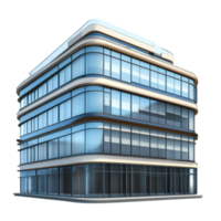 Modern glass office building with sleek architecture and curved edges symbolizing innovation and the progressive nature of urban development png