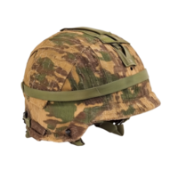 Sturdy military helmet with camouflage print designed for protection resilience and readiness in combat environments symbolizing strength and defense png