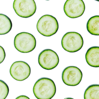 Fresh cucumber slices arranged in a neat pattern with a crisp green outer layer and a watery refreshing center png