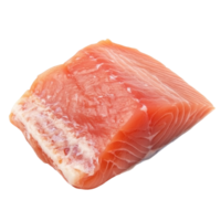 Fresh raw salmon fillet with a rich pink color and a smooth texture prepared for a delicious and nutritious seafood dish png
