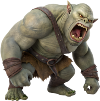 Fearsome Ogre Monster Character with Terrifying Features. . png