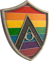 Pride Symbol with LGBTQ Heart and Rainbow Unity Message. . png