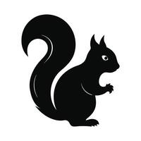 Squirrel silhouette design on a white background vector