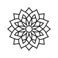 Beautiful Flower Mandala design on a white background vector