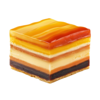 Colorful layers of lucas traditional treat served on a simple plate png