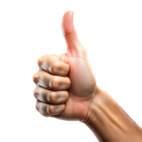 Thumbs-Up Gesture on transparent Background - Symbol of Approval and Positivity png