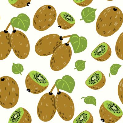 Modern abstract sweet kiwi design with seamless Fruits pattern and unique textures, ideal for fabric, stationery, and home decor.