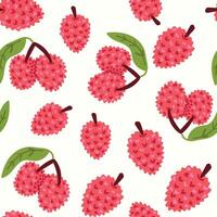 Modern abstract lychee design with seamless Fruits pattern and unique textures, ideal for fabric, stationery, and home decor. vector