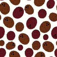 Modern abstract coconuts design with seamless Fruits pattern and unique textures, ideal for fabric, stationery, and home decor. vector