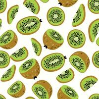 Modern abstract kiwifruit design with seamless Fruits pattern and unique textures, ideal for fabric, stationery, and home decor. vector