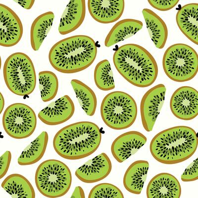 Modern abstract sliced kiwi design with seamless Fruits pattern and unique textures, ideal for fabric, stationery, and home decor.