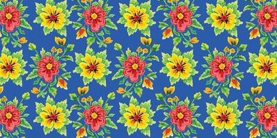 Batik vibrant floral patterns, illustration design, suitable for background design. vector