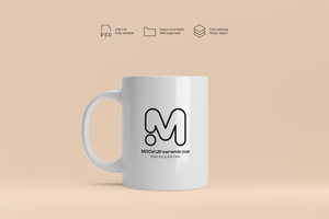 Mug Mockup with Adjustable Colors and Smart Objects psd