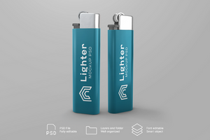Editable Plastic Lighter Mockup for Branding Projects psd